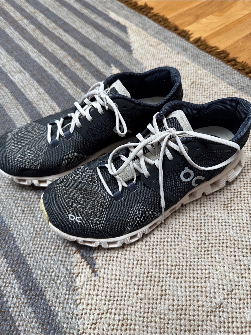 On Cloudtec Running Women's Gray-Black and White Athletic Running Shoes